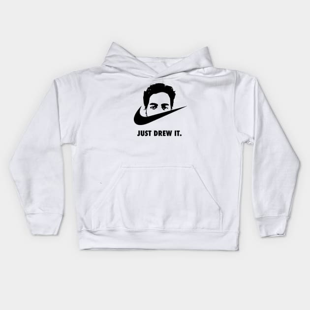 Drew.0 Kids Hoodie by loganlukacs